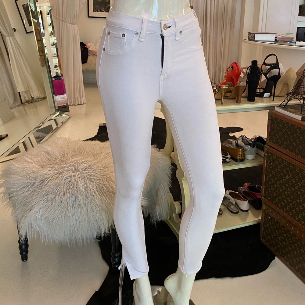 Rag and Bone 25 skinny high rise cropped jeans